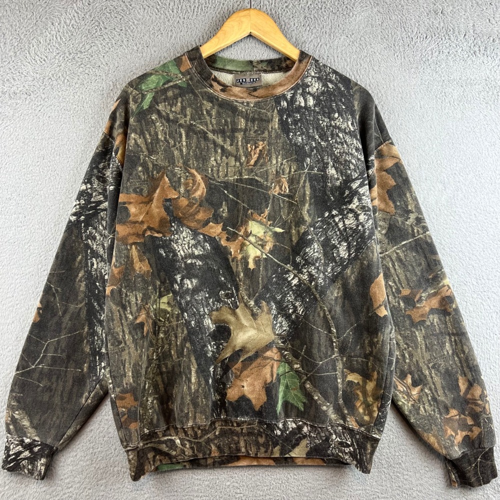 Jerzees Outdoors Mens Mossy Oak Break-Up Camo Crewneck Sweatshirt Size M